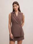 Demi Tie Sleeveless Blazer - 16 Choc Martini Suit