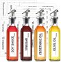 Glass Olive Oil Dispenser Bottles 4 X 500ML