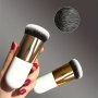 Foundation Makeup Brush For Normal Skin Unscented Polyester Bristle With Abs Plastic Handle Multiuse Face Palm Brush For Blush & Highlighter 1-PACK White