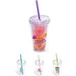 Malibu Double-wall Frosted Straw Tumbler