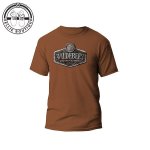 Mens Distressed Metal Sign Tee - Burnt Rust - 5XL