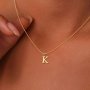 Elegant 18K Gold-plated Stainless Steel Initial Necklace - Chic A-z Letter Pendant For Women Perfect For Casual Attire & Gifting