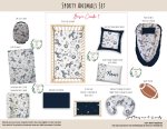 Cot Duvet Bedding Sporty Animals Set
