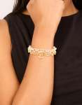 Mixed Metal Plated Round Open Fob Chain Bracelets 2-PACK