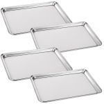 Kitchen Multifunctional Heavy Duty Roasting Pan Baking Dish Tray - Set Of 4