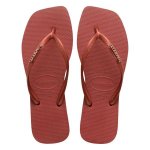 Slim Square Logo Metallic Mahogany