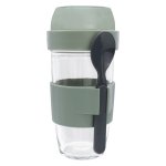 Consol Lugo Layer Lux Cup With Plastic Lid And Grey Spoon 480ML