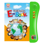 Early Learning Educational E- Book With Sounds Alphabets Shapes & Animals - Green
