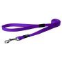 Rogz Utility Large 20mm Fanbelt Fixed Dog Lead - Purple Reflective