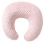 Travel Pillow For Kids - Inflatable For Neck Support - Pink With Hidden Zip