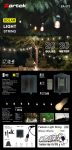 ZA-372 Rechargeable Solar Festoon Light String 20M