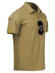 Men's Solid Short Sleeve Golf T-Shirt For Business Outdoor Sports