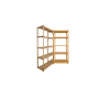 2 Bay Corner L Shape Diy Wooden Shelving Unit With 5 Levels Of Shelves 2.1M High 400MM Depth Shelf
