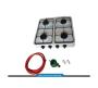 White 4 Plate Gas Stove With Fittings