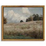 Insimsea Framed Canvas Wall Art Vintage Decor The Vast Grassland Framed Wall Art Room Eclectic Decor Canvas Wall Art For Living