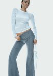 Flared Tailored Trousers - Grey Marl