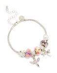Silver Angel & Dragonfly Charm Bracelet