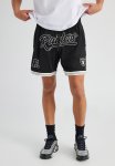 Nfl Basketball Short - Lcn Nfl Black raiders New Script
