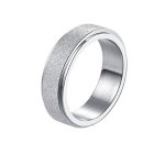 Silver Glitter Spinner Ring - 12 Us