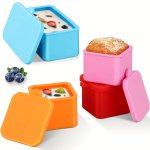 1PC Lunch Box Portable And Leak Proof Salad Dressing Container Reusable Food Safe Silicone Small Condiment Containers With Lids