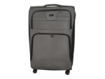 Smte-quality Trolley 1 Piece Fabric Travel Luggage Spinner Suitcase Set Light Grey 65 Cm With Keychain