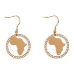 Goldair Gold Africa Round Chainlink Drop Earrings