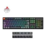 Keychron K10 Qmk Full-size Rgb Wireless Custom Mechanical Keyboard V.2 Super Red Switch Black