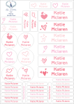 School Labels : Hearts