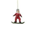 Polyresin Mrs Clause Skiing 7X3.5X8.5CM