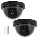 Fake Security Camera Dummy Security Camera With Flashing LED-2 Pack