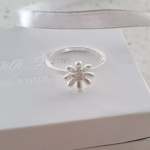 Hennie 9MM Flower 925 Sterling Silver Cz Flower Ring - Size 8
