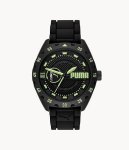 Puma Street V2 Three-hand Date Black Silicone Men's Watch P5112