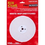 Tork Craft White Buff Mop Unstitched 150 X 50 Ply X 1 2" Hole