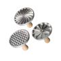 Cookie Stamps Round Metal Cookie Press Cutter Mold With Wooden Handle 3PACK