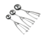 Ondl Stainless Steel Ice Cream Scoop With Trigger - Set Of 3
