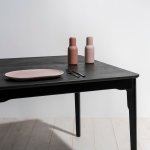 Klip Dining Table - Timber Top - 8 Seater Black Ash