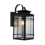 Brandon Metal And Glass Wall Light Black
