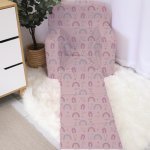 A Kids Sofa Fold-open Chair Pink And Blue Boho Rainbow