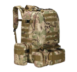 Tactical Backpack With 3 Molle Bags 55L - Camo