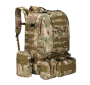 Tactical Backpack With 3 Molle Bags 55L - Camo