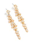 Goldair Gold Plated Cubic Zirconia Alternating Vine Linear Drop Earrings