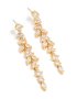 Goldair Gold Plated Cubic Zirconia Alternating Vine Linear Drop Earrings