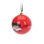 Xmas Ball Polyester 7.5CM Red - With Car