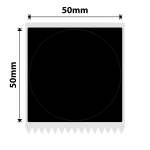 NB770 - - M2 M3 - 50X50MM - 140 Matte Black Round Labels