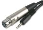PSG00762 Xlr Socket 3 Way 3.5MM Stereo Jack Plug 2M Black