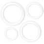 Art & Craft Diy White Wreath Forms Round Craft Rings Set Of 4