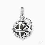 Engelsrufer Whisperer Silver Grey Pendant With Mop Effect Sound Ball - M