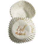 Eid Mubarak White Cupcake Casing 50PC