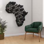 Africa Wine Display - 1200 X 1150 X 150 Mm 61 Bottles Matt Black