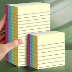 1PC 100 Sheets Of Color Horizontal Line Sticky Notes 4 Colors Portable Note Marker Notepad Sticky Notes Self-adhesive Notepad